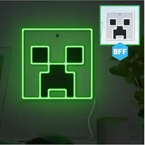 MINECRAFT CREEPER LED NEON LAMP MONTEERB