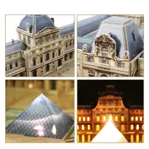 3D PUZZEL THE LOUVRE LED