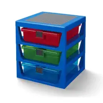 LEGO opbergrek met 3 lades - blauw