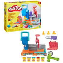 Play-Doh stempelen en zagen werkbank