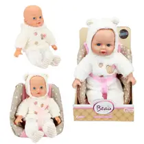 Beau babypop in poppenzitje - 33 cm