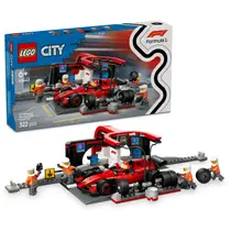 Intertoys LEGO CITY F1 pitstop en pitcrew met Ferrari auto 60443 aanbieding