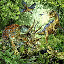 Ravensburger puzzelset dinosaurus - 3 x 49 stukjes productafbeelding 3