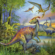 3x49 Puzzel Dinosauriers