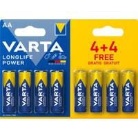 Varta AA Batterijen 4+4 Gratis