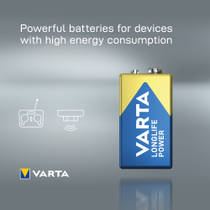VARTA Longlife Power 9V Blister batterij productafbeelding 4