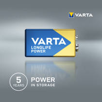 VARTA Longlife Power 9V Blister batterij productafbeelding 3