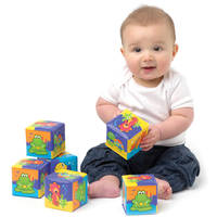 Playgro zachte blokken waterdieren - paars productafbeelding 2