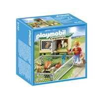 PLAYMOBIL Country konijnenhok met buitenren 6140 Main Image - 0