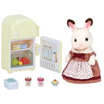 Sylvanian Families moeder Chocoladekonijn met koelkast 5014 productafbeelding 2