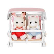Sylvanian Families dubbele kinderwagen 4533 productafbeelding 2
