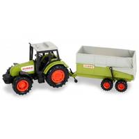 Dickie Toys Claas tractor met aanhangwagen