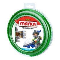 Mayka speelgoed blok tape 2 noppen - 2 meter - groen