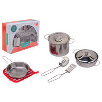 Johntoy Home and Kitchen stalen pannenset - 8-delig