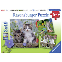 Ravensburger puzzelset katten - 3 x 49 stukjes