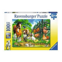 Ravensburger puzzel Dierenbijeenkomst - 100 stukjes