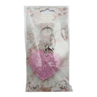 Sleutelhanger ster en hart met strass