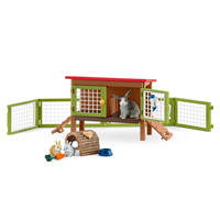 schleich FARM WORLD konijnenhok 42420 productafbeelding 3
