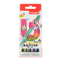 Bruynzeel glitter stiften - 6 stuks