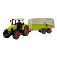 Dickie Toys tractor met aanhanger Claas Ares - 57 cm