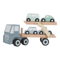 Little Dutch houten truck met oplegger - blauw