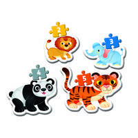 Clementoni My First puzzelset wilde dieren - 2 + 3 + 4 + 5 stukjes productafbeelding 2