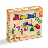 Woodlets houten treinset 30-delig Main Image - 1