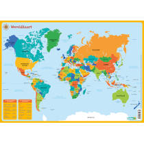 Educatieve onderlegger De wereldkaart