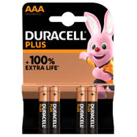 Duracell Alka Plus AAA-batterijen set 4-delig