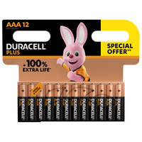 Duracell Alka Plus AAA-batterijen set 12-delig