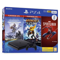 PS4 Slim 500 GB + Horizon Zero Dawn + Marvel's Spider-Man + Ratchet & Clank
