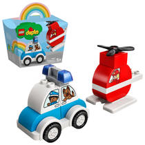 LEGO DUPLO brandweerhelikopter en politiewagen 10957