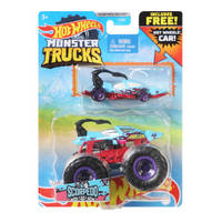 Hot Wheels monstertrucks set truck en auto 1:64 productafbeelding 8