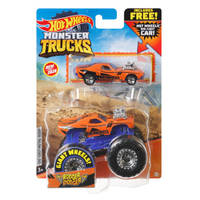 Hot Wheels monstertrucks set truck en auto 1:64 productafbeelding 5