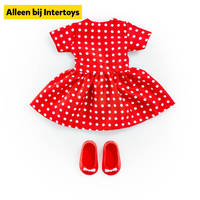 Poppenkleding Polka Dot jurk - rood