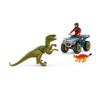 schleich DINOSAURS vlucht van Velociraptor op quad 41466 productafbeelding 4