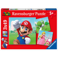 Ravensburger puzzelset Super Mario - 3 x 49 stukjes