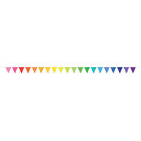 Vlaggenlijn regenboog - 10 meter