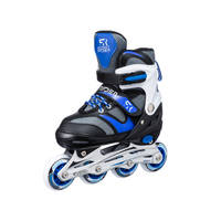 Street Rider inline skates verstelbaar - maat 31-34 - blauw/zwart