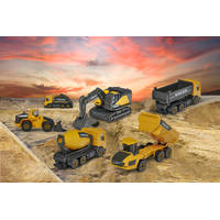 Majorette Volvo constructievoertuigen set productafbeelding 2