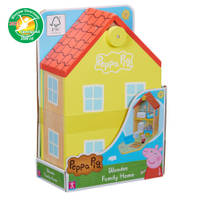 Peppa Pig houten speelhuis + Peppa figuur en accessoires