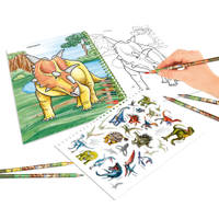 Dino World kleurboek met kleurpotloden productafbeelding 4