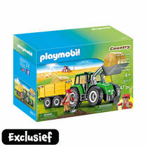 PLAYMOBIL Country tractor met trailer 9317