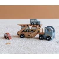 Little Dutch houten truck met oplegger + 4 auto's productafbeelding 6