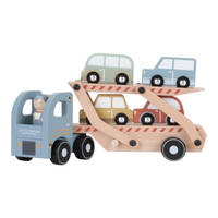 Little Dutch houten truck met oplegger + 4 auto's