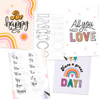 TOPModel kleurboek handlettering set productafbeelding 3
