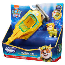 PAW Patrol Aqua Pups transformerend Hammerhead Shark voertuig met Rubble Main Image - 3