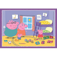 Clementoni Peppa Pig 4-in-1 puzzelset - 12 + 16 + 20 + 24 stukjes Main Image - 1