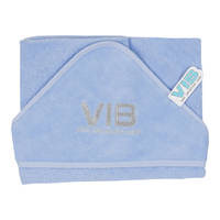 VIB badcape Very Important Baby - lichtblauw/zilver