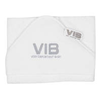VIB badcape Very Important Baby - wit/zilver